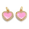 Brass Micro Pave Clear Cubic Zirconia Pendants ZIRC-M115-43G-F-1