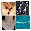 24pcs 4 Colors Faceted Teardrop K9 Glass Rhinestone Cabochons RGLA-CA0001-04-5