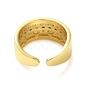 Brass Micro Pave Cubic Zirconia Cuff Rings RJEW-P102-05G-3