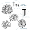 DICOSMETIC 180Pcs 3 Styles 304 Stainless Steel Spacer Beads STAS-DC0015-11-4