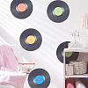 4 Sheets 4 Colors Square Plastic Vinyl Records Waterproof Decorative Stickers DIY-WH0349-146-7