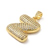 Brass Micro Pave Cubic Zirconia Pendants KK-E061-03G-26-2