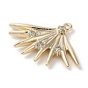 Brass Micro Pave Clear Cubic Zirconia Pendants KK-G491-18G-2