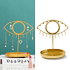 Iron Jewelry Display Stand with Tray ODIS-K003-06A-G-1