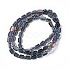 Electroplate Glass Beads Strands EGLA-L042-HP01-2