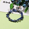 Natural Lapis Lazuli Chip Beads Stretch Bracelets BJEW-JB05765-06-4