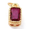 Real 18K Gold Plated Brass Inlaid Cubic Zirconia Charms X-ZIRC-L100-075G-04-2