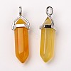 Natural Agate Double Terminated Pointed Pendants G-F295-05F-2
