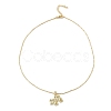 Golden Plated Brass Micro Pave Cubic Zirconia Pendant Necklaces LS-NJEW-L178-02G-01-2