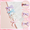 Bowknot Polyester Alligator Hair Clips AJEW-CP0008-35C-3
