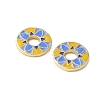 Brass Enamel Beads KK-P290-31G-01-3