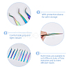 8Pcs 8 Styles 430 Stainless Steel Eyelash Tweezers Clips TOOL-FH0001-57-3