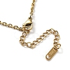 Ion Plating(IP) 304 Stainless Steel Cable Chain Necklace LS-NJEW-D045-12G-3