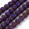 Electroplate Glass Bead Strands EGLA-S134-8mm-07-1