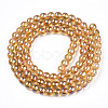 Electroplate Transparent Glass Beads Strands GLAA-T032-T4mm-AB08-3