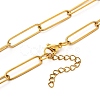304 Stainless Steel Paperclip Chain Necklace NJEW-M183-04G-A-2