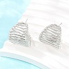 Brass Stud Earrings EJEW-P346-03P-2