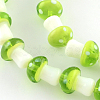 Mushroom Handmade Lampwork Beads Strands LAMP-R116-09-2