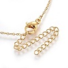 304 Stainless Steel Brass Cubic Zirconia Pendant Necklaces NJEW-O108-13G-3