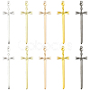 40Pcs 5 Colors Alloy Big Pendants FIND-SC0018-10B-1