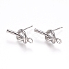 Rack Plating Brass Stud Earring Findings LS-KK-L198-006P-1