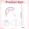 8Pcs Bowknot Polyester Satin Ribbon Party Decoration HJEW-OC00324-2
