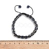 Adjustable Natural Sodalite and Non-magnetic Synthetic Hematite Braided Bead Bracelets BJEW-Z090-01C-5