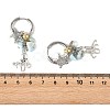 Ocean Natural Larimar Chip Dangle Earrings EJEW-JE07423-5