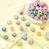 100Pcs 10 Colors Opaque Resin European Beads RPDL-CJ0001-07-5