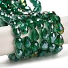 Electroplate Glass Beads Strands EGLA-D015-7x5mm-26-2
