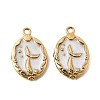 304 Stainless Steel Enamel Pendants STAS-B128-27G-2