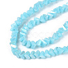 Electroplate Opaque Glass Beads Strands EGLA-Q139-01A-C15-3