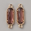 Golden Plated Brass Pave Glass Connector Charms LS-FIND-WH0110-728G-03-1