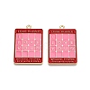 Rack Plating Alloy Enamel Pendants LS-ENAM-N056-430B-1