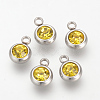 201 Stainless Steel Rhinestone Charms X-STAS-S068-11-2