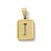 304 Stainless Steel Alphabet Pendants STAS-S152-01G-I-1