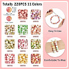 220Pcs 11 Colors Dyed Handmade Lampwork Beads LAMP-TA0001-41B-4