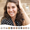 96Pcs 12 Colors Brass Rhinestone Beads KK-PH0011-02-6