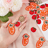 Gorgecraft 28Pcs 2 Style Tomato & Carrot Non Woven Fabric Embroidery Iron on Applique Patch PATC-GF0001-12-3