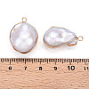 Electroplated Natural Keshi Pearl Pendants PEAR-S019-05D-02-3