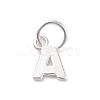 925 Sterling Silver Letter Charms STER-C012-01S-A-1