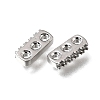 Brass Micro Pave Clear Cubic Zirconia Multi-Strands Links KK-N290-19P-2