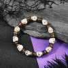 2Pcs Natural Coconut & Synthetic Turquoise & Non-magnetic Synthetic Hematite Beads Stretch Bracelets for Men Women BJEW-JB12133-3
