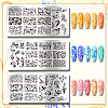 Stainless Steel DIY Nail Art Templates MRMJ-WH0092-062-3