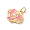 Rack Plating Brass Enamel Pendants KK-Z056-35G-03-2