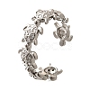 Brass Micro Pave Clear Cubic Zirconia Cuff Rings for Women RJEW-Q008-13P-2