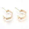Brass Ear Stud Findings X-KK-S345-022G-1