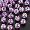 Transparent Crackle Acrylic Beads MACR-S373-66-L01-1