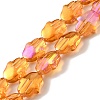 Transparent Electroplate Glass Beads Strands EGLA-F159-HR01-1