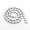 Greek Cross Electroplate Non-magnetic Synthetic Hematite Beads Strands G-P046-06A-1